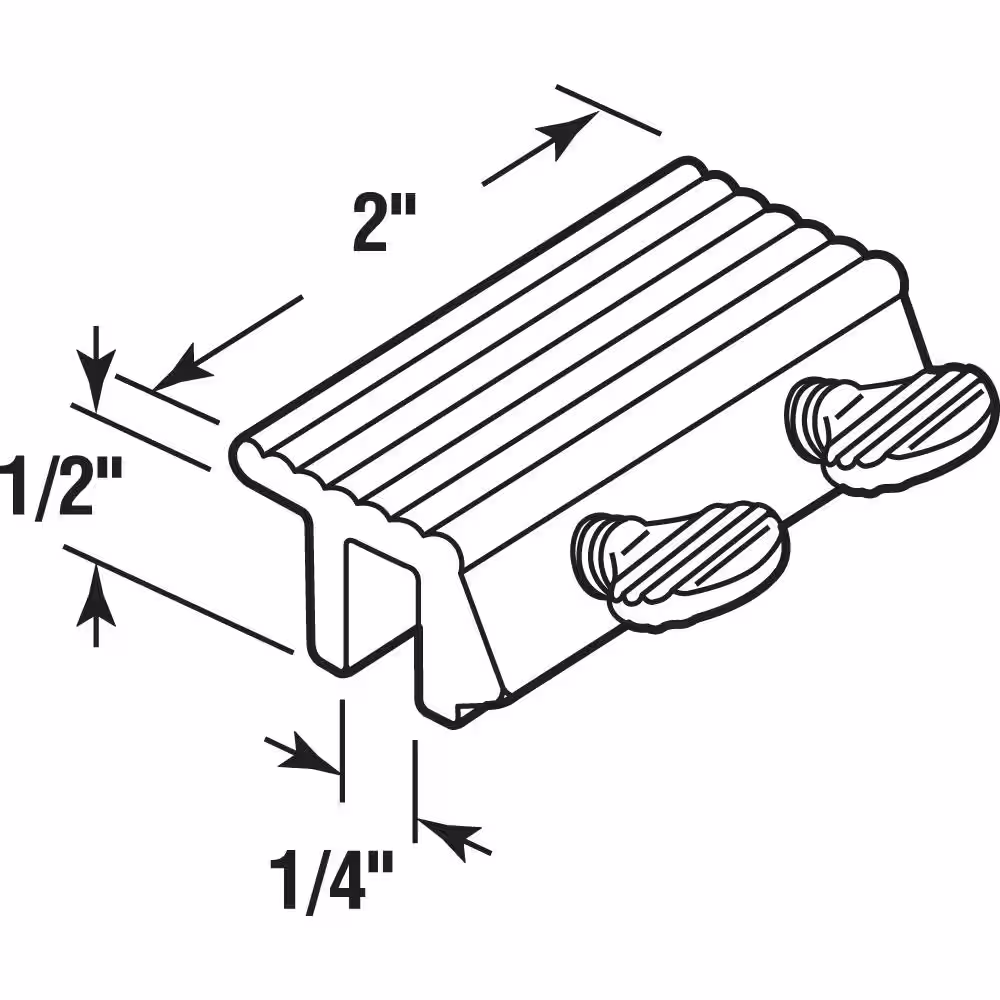 Prime-Line 1-7/8 in., Aluminum Double Thumbscrew Sliding Door Lock