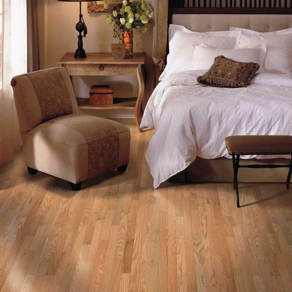 Bruce Laurel Natural Oak 3/4 in. Thick x 2-1/4 in. Wide x Varying Length Solid Hardwood Flooring (20 sqft / case)