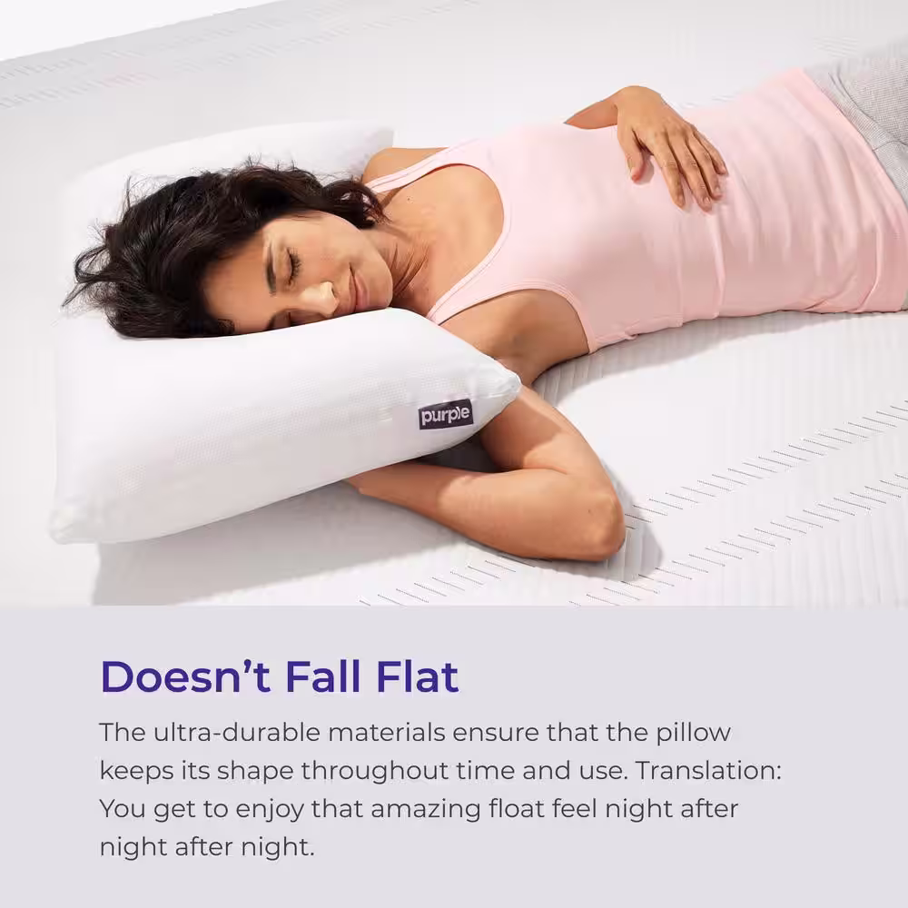 PURPLE Harmony GelFlex Grid Hex Talalay Latex Core Standard Low 5.5 in. Pillow