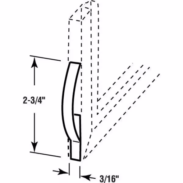 Prime-Line Tension Spring, 3/16 in., Center Mounted, Flat