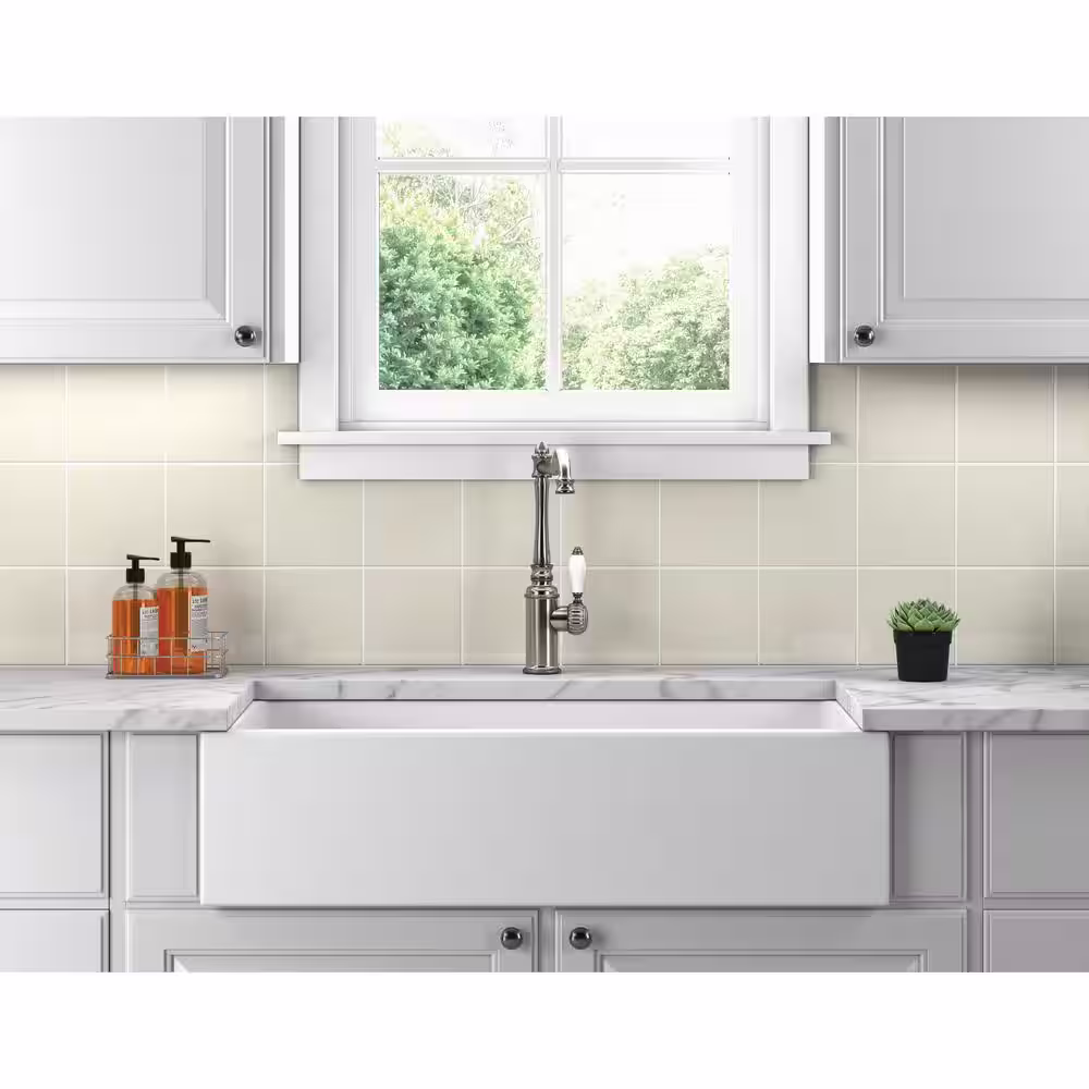 Daltile Matte Almond 6 in. x 6 in. Ceramic Wall Tile (12.5 sq. ft. / case)