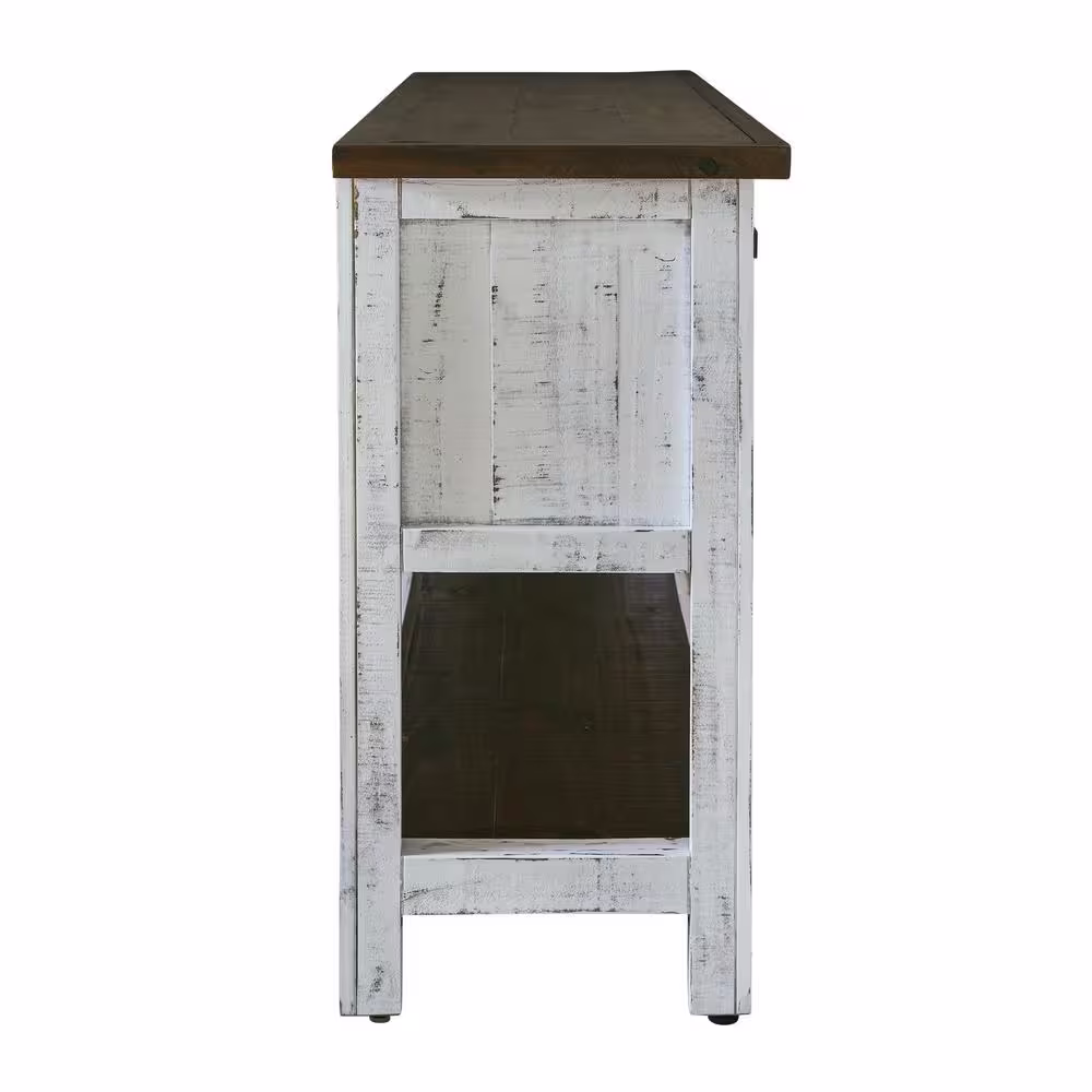 Picket House Furnishings Nolan 55 in. White Rectangle Wood Console Table