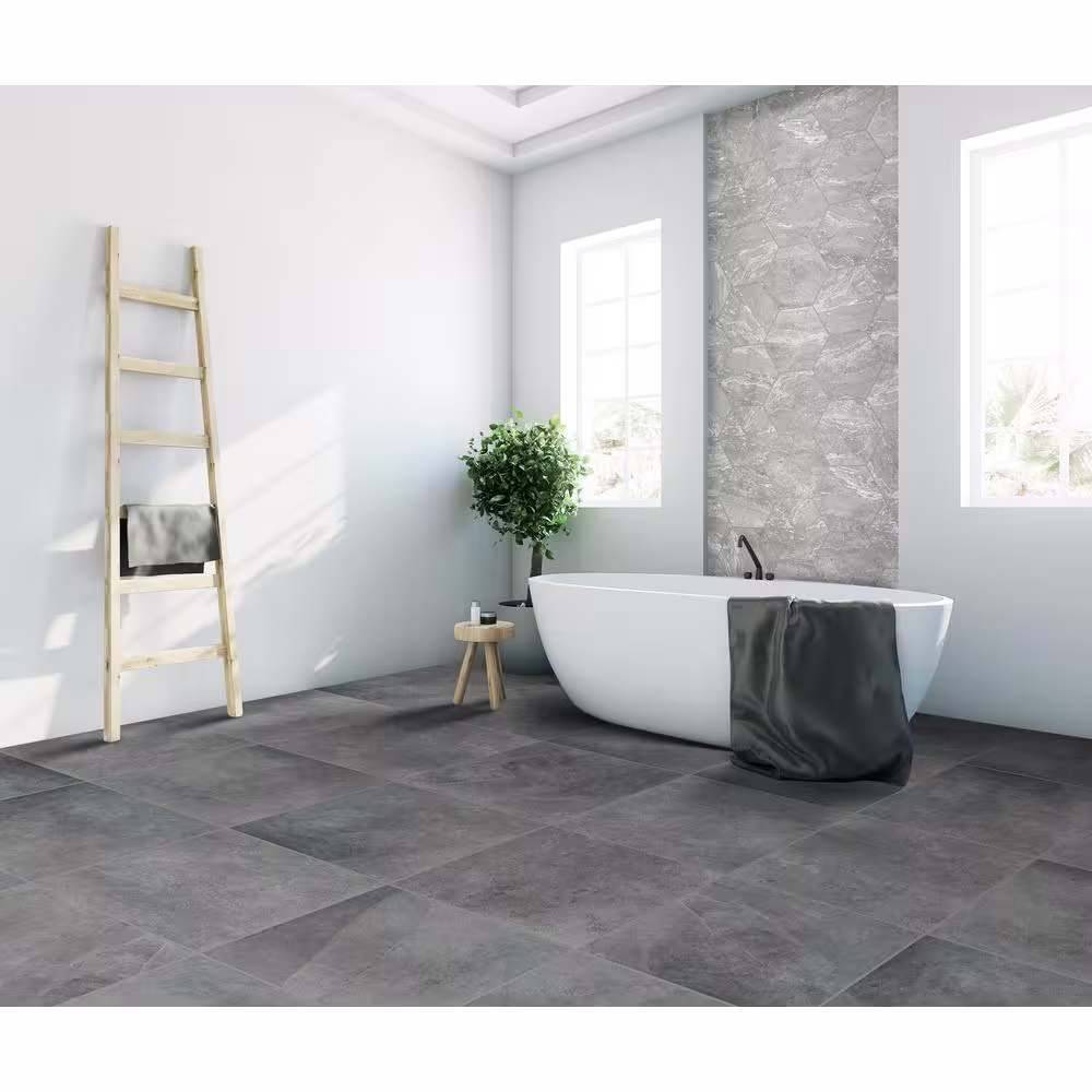 Daltile Perpetuo Eternal Grey Matte 8 in. x 9 in. Color Body Porcelain Floor and Wall Tile (9.37 sq. ft./Case)