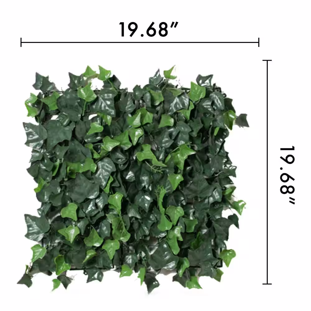 Green Smart Dekor 20 in. x 20 in. Artificial Ivy Wall Panels (Set of 4)