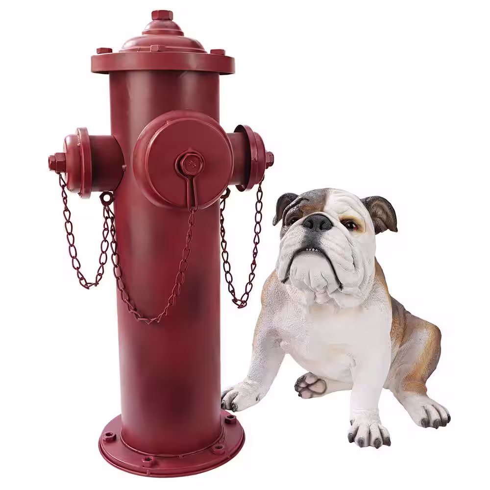 Design Toscano 23 in. H Vintage Metal Fire Hydrant Large Statue