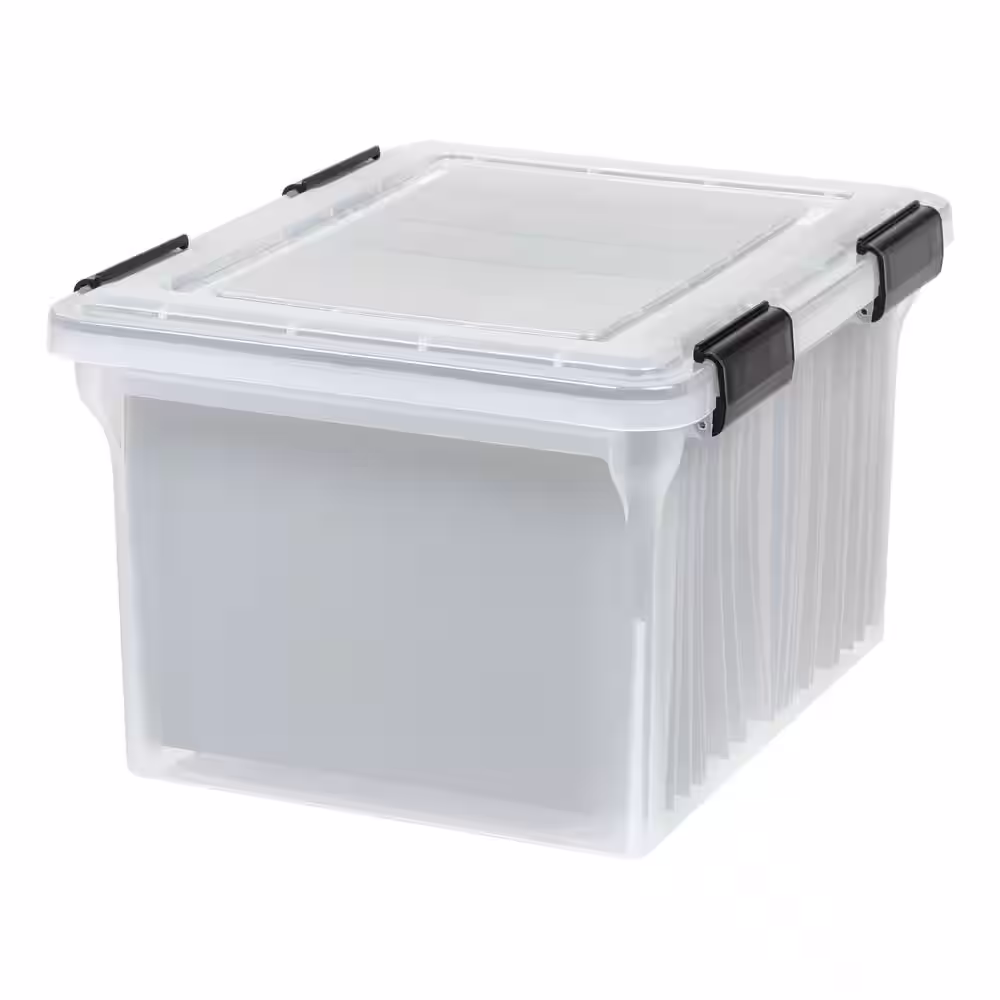 IRIS 32 Qt. WeatherPro Storage Box in Clear (6-Pack)