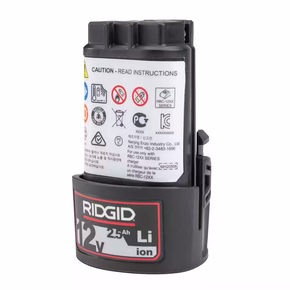 RIDGID 12-Volt 2.5 Amp Advanced Lithium-Ion Rechargeable Battery for RP 115, RP 241, RP 240 & PEX-One Press Tools