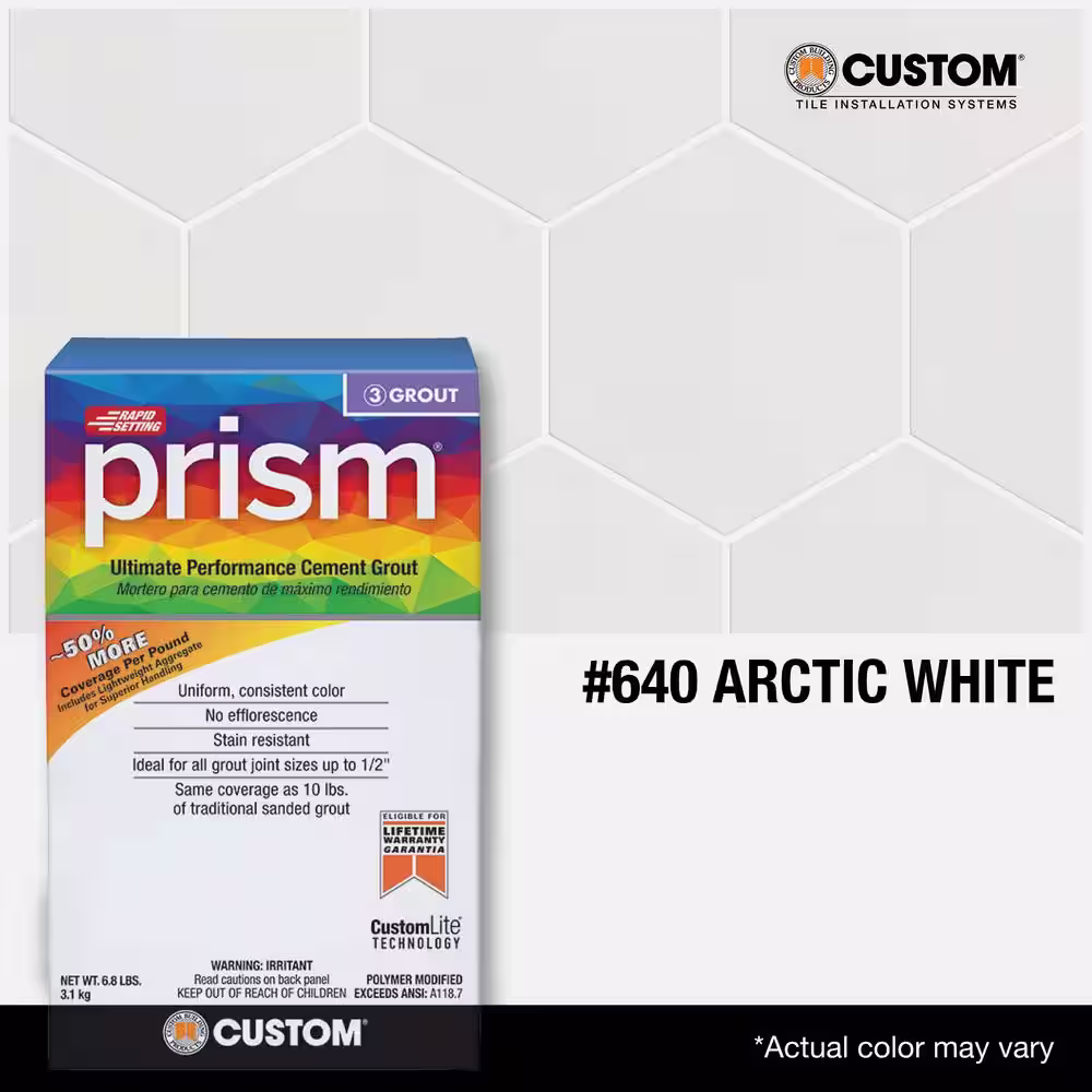Custom Building Products Prism #640 Arctic White 17 lb. Ultimate Performance Rapid Setting Grout