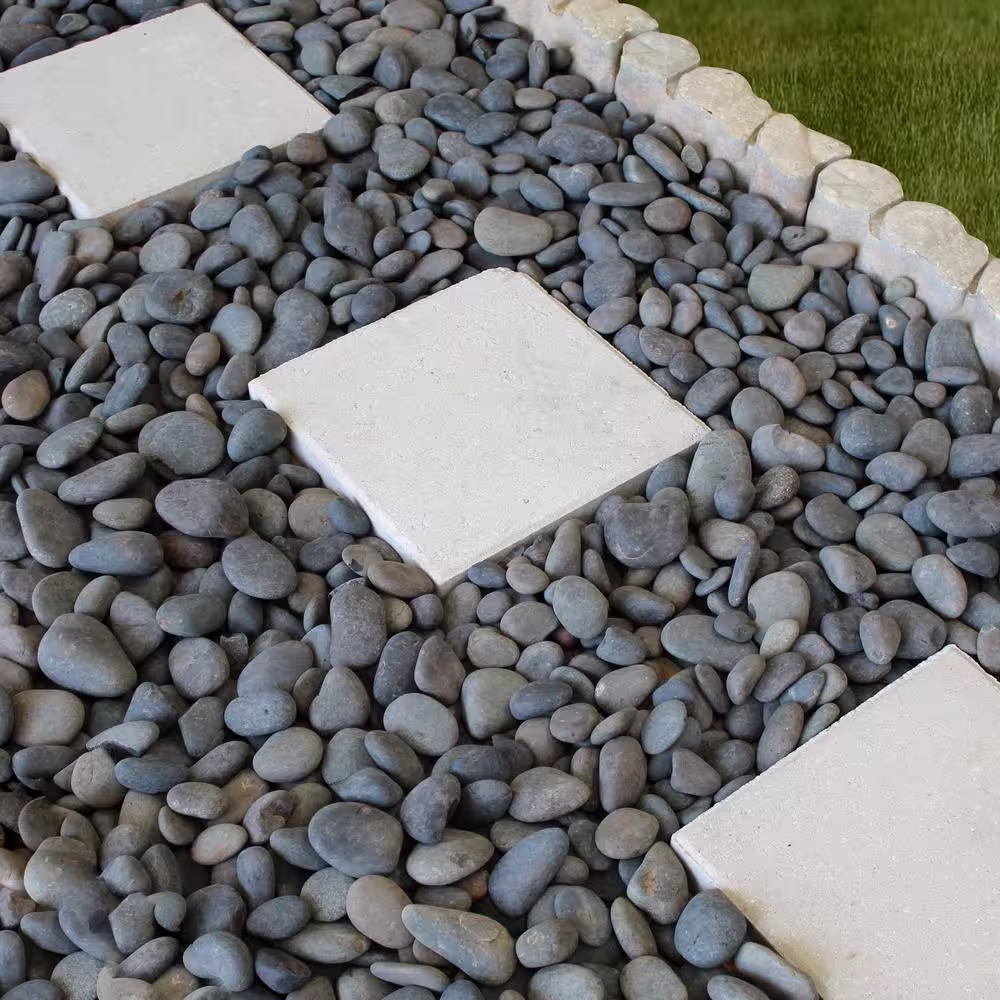 Rain Forest 2200 lbs. Small 1-1.5 in. Grey Mexican Beach Pebbles (Super Sack/Covers 170 sq. ft)