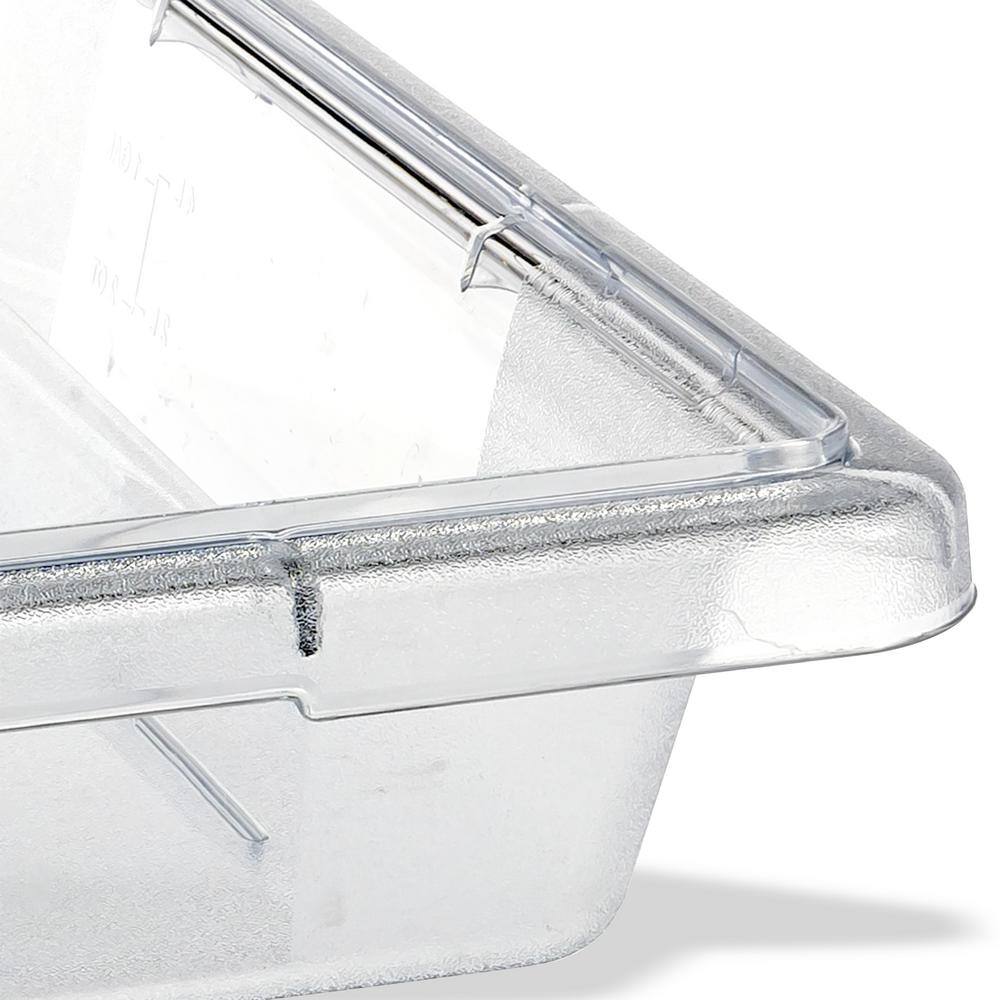 Carlisle Color-Coded 2.0 gal., 12x18x3.5 in. Polycarbonate Food Storage Box in Clear (Case of 6)