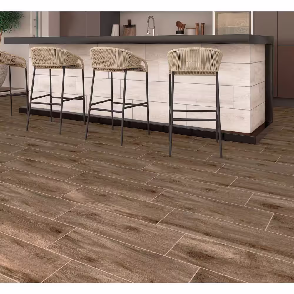 EMSER TILE Albero Ramo 7.95 in. x 23.7 in. Matte Wood Look Ceramic Floor & Wall Tile (18.326 sq. ft./Case)