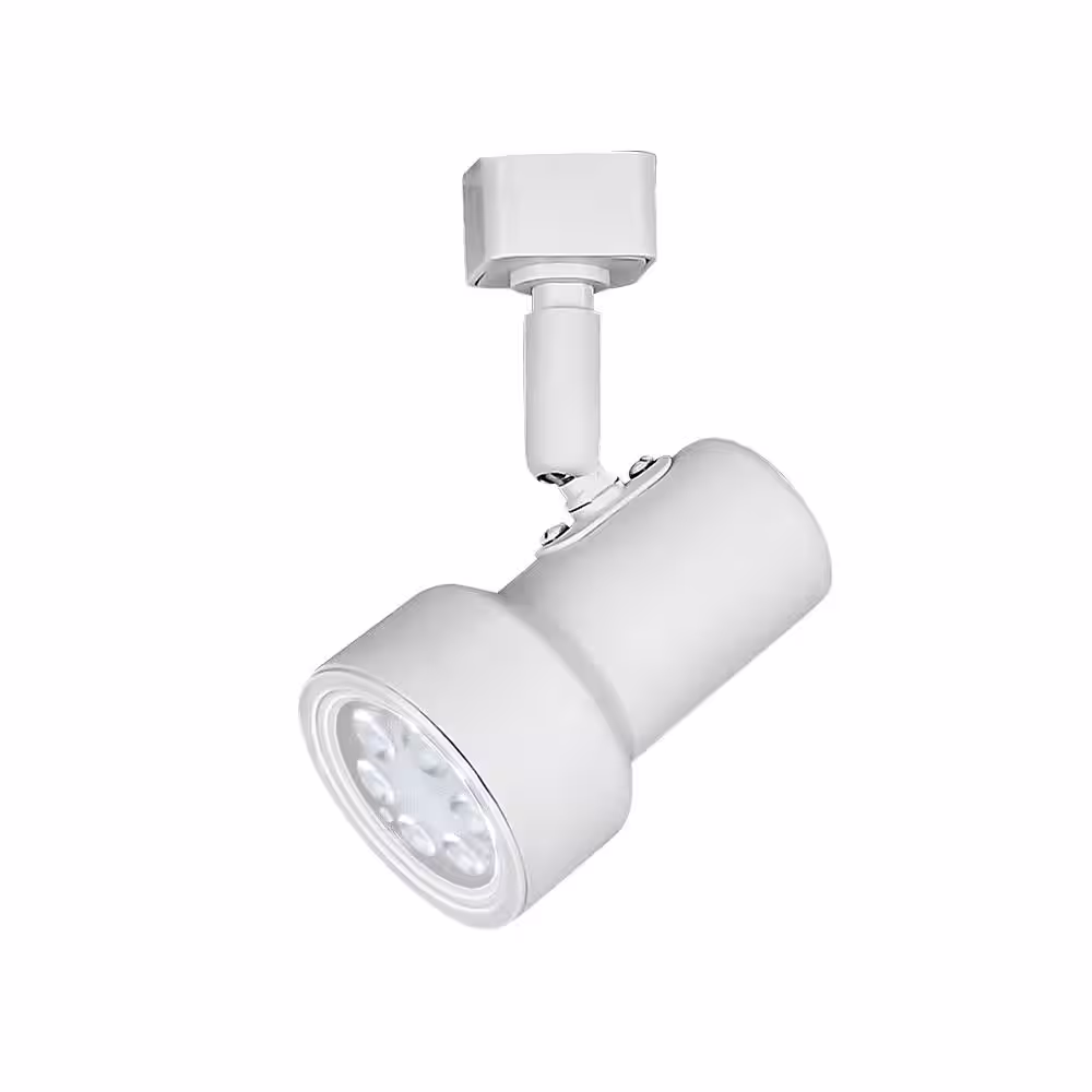 Hampton Bay 1-Light White Integrated LED Mini-Step Linear Track Lighting Head