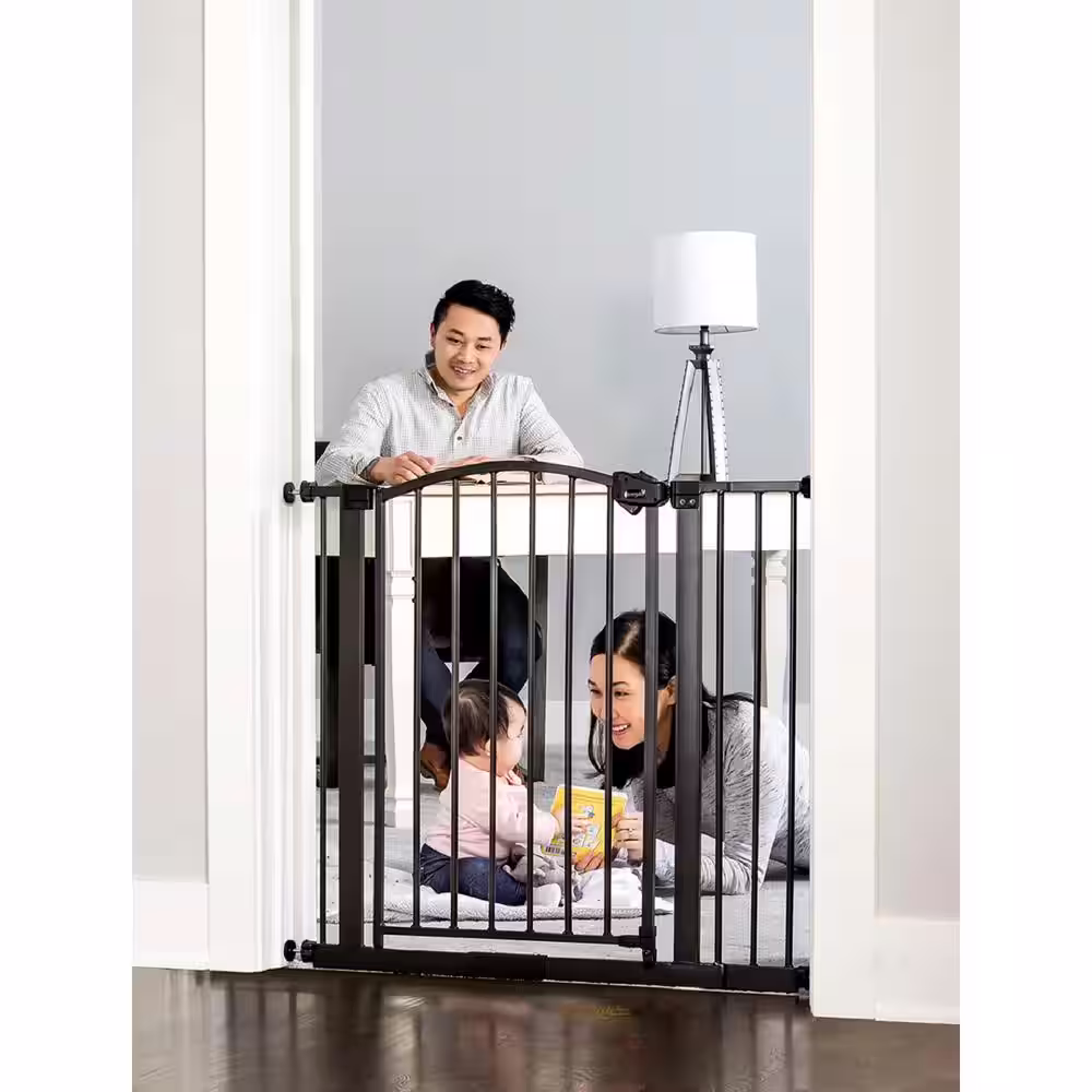 Regalo 30 in. Arched Decor Safety Gate in Bronze