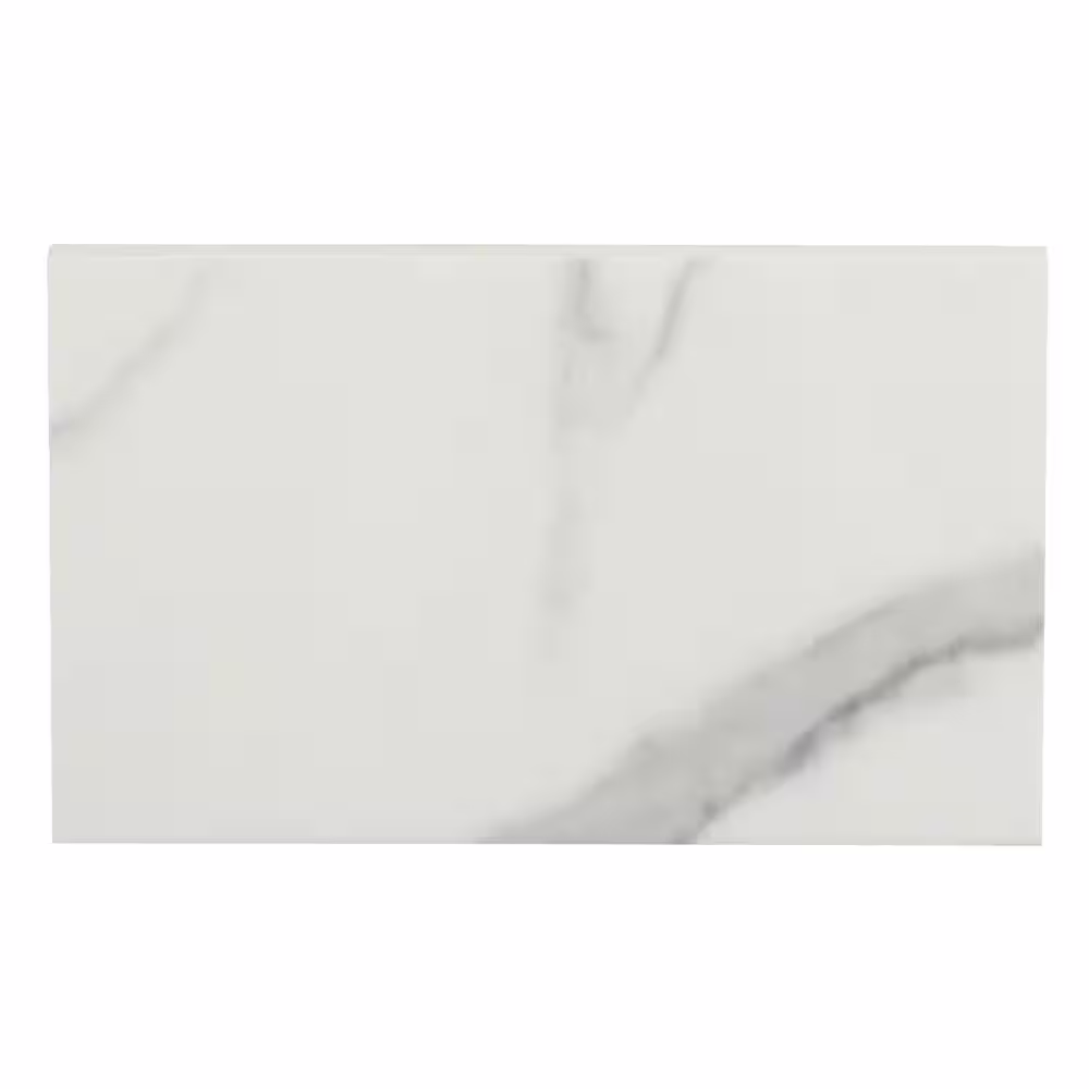 None Calacatta Nowy Single Beveled 6 in. x 73 in. Polished Marble Floor and Wall Tile (3.04 sq. ft./)