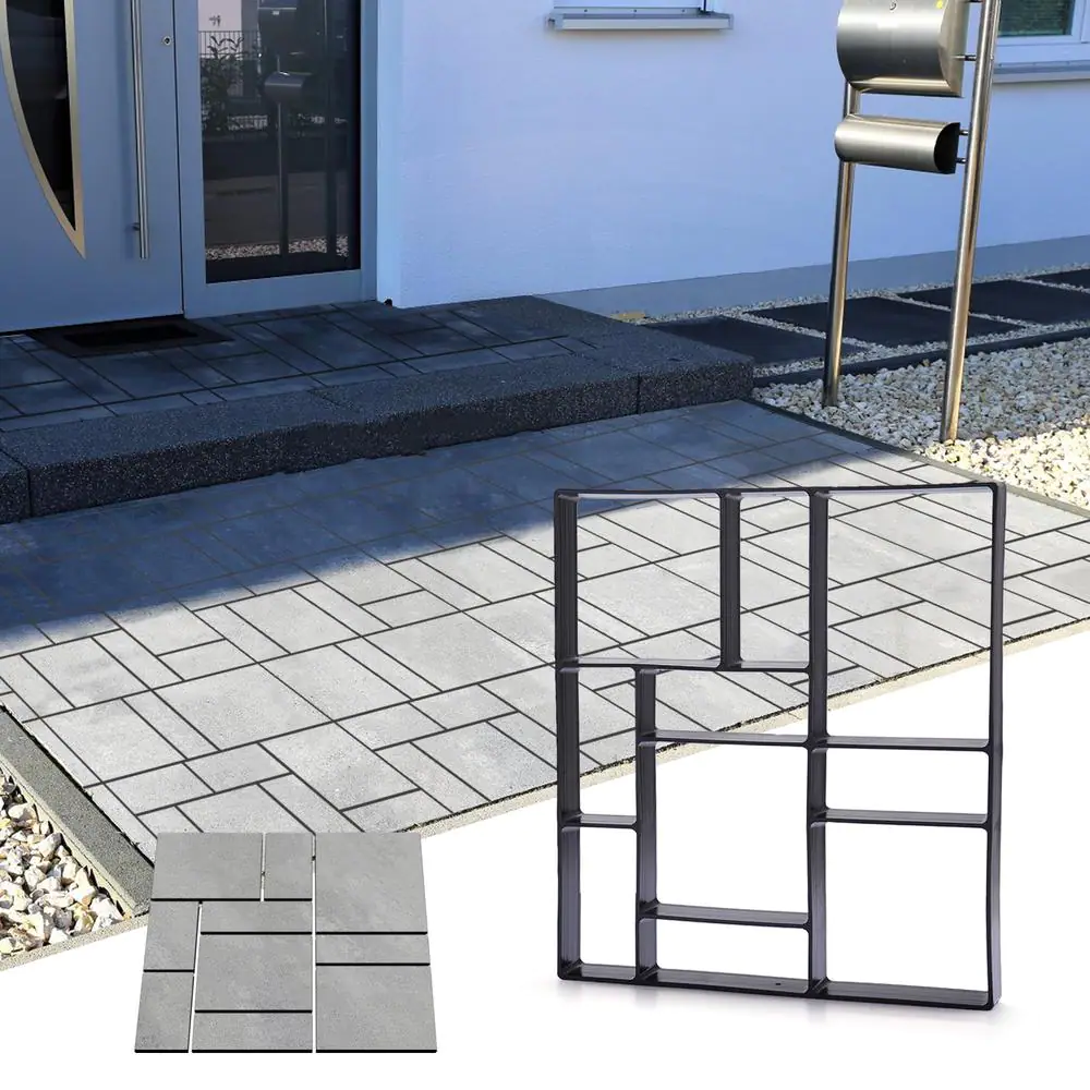 JAXPETY Concrete Mold Cement Paver Stepping Stone Walk Maker (4-Pieces)
