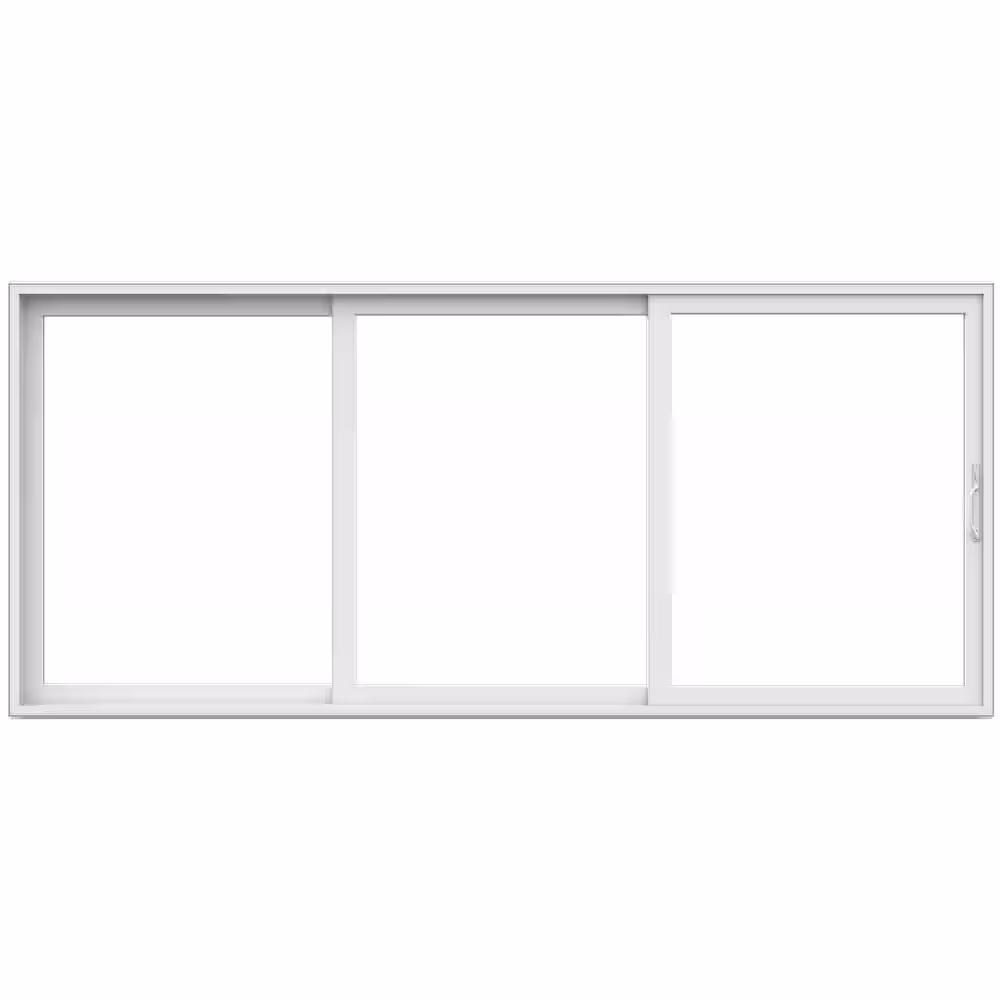 JELD-WEN V4500 Multi-Slide 177 in. x 80 in. Left-Hand Low-E White Vinyl 3-Panel Prehung Patio Door