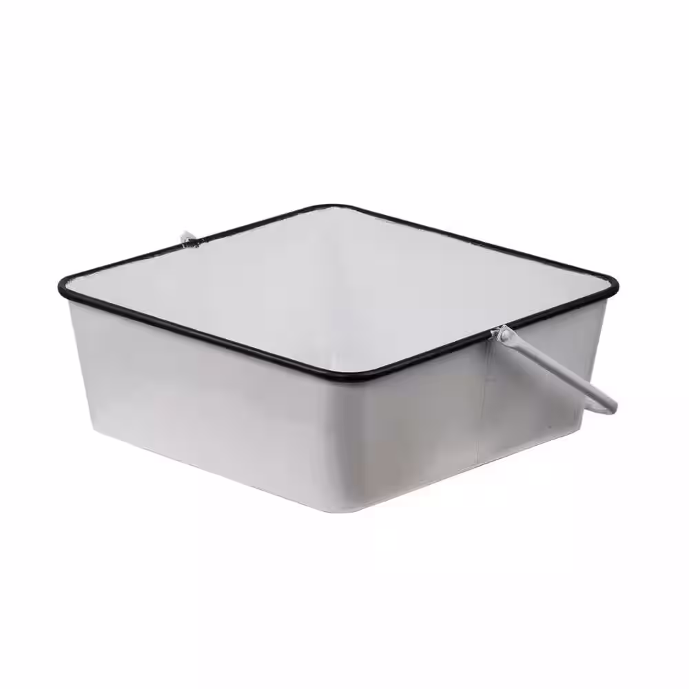 A & B Home Square White Classic Vintage Metal Baskets (Set of 2)