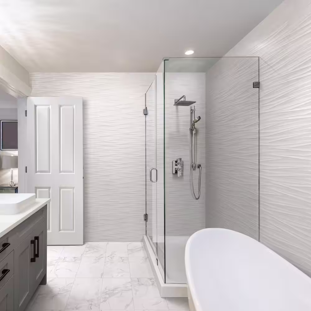 Corso Italia Nuvola White 3D 12 in. x 22 in. Ceramic Wall Tile (12.83 sq. ft./Case)