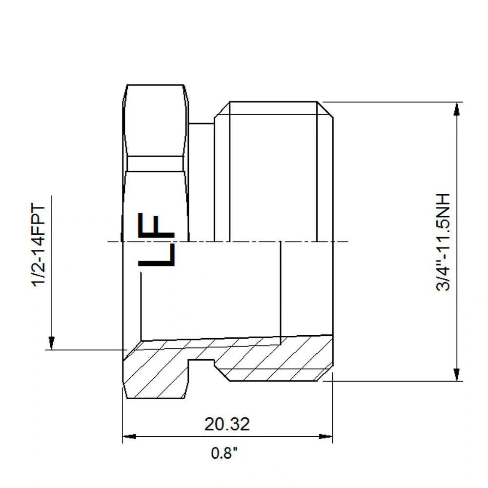 Everbilt 3/4 in. MHT x 1/2 in. FIP Brass Adapter Fitting