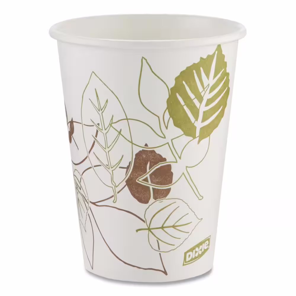 DIXIE Pathways 12 oz. Disposable Paper Cups, Hot Drinks, 50-Sleeve, 20-Sleeves/Carton