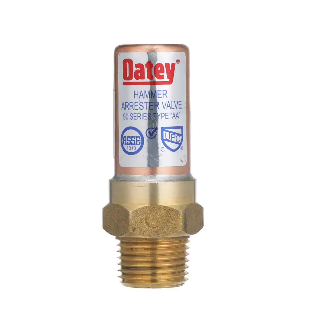 Oatey Quiet Pipes 1/2 in. x 1/2 in. Brass Compatible Copper Sweat Connection Water Valve Water Hammer Arrester