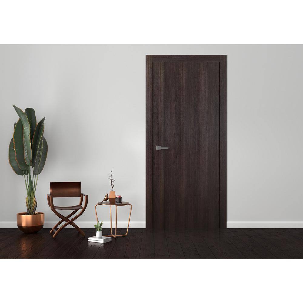 Belldinni 32 in. x 80 in. Right-Handed Solid Core Veralinga Oak Prefinished Textured Wood Single Prehung Interior Door