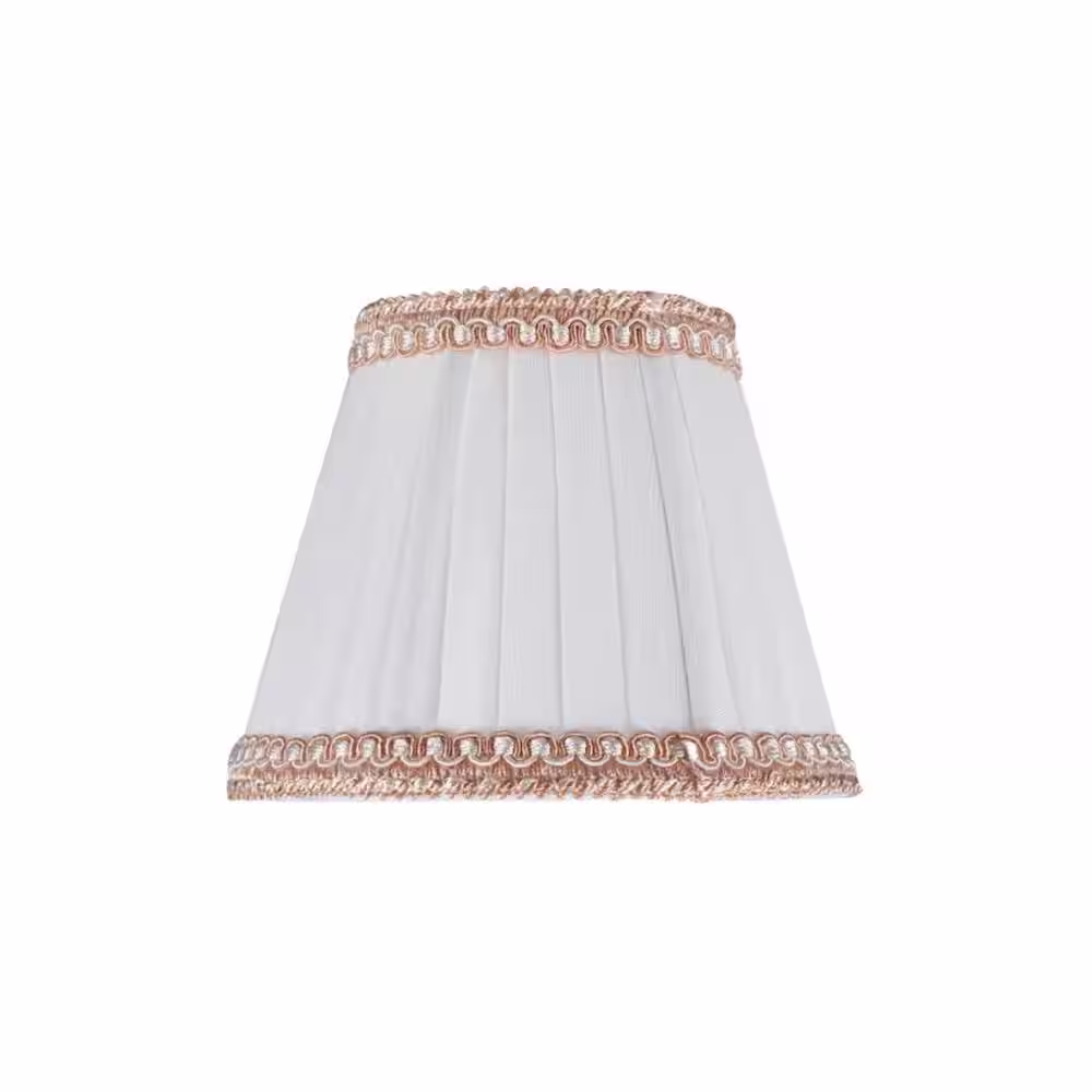 Aspen Creative Corporation 5 in. x 4 in. Creme Pleated Empire Lamp Shade (5-Pack)