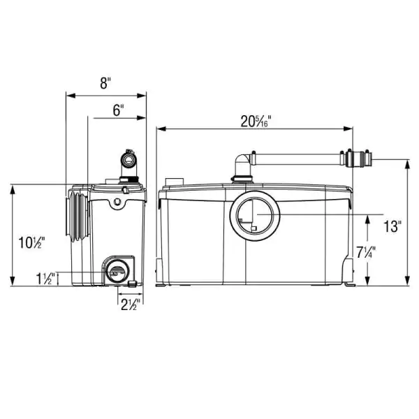 Saniflo SaniBest Pro 1 HP 115-Volt Grinder Pump