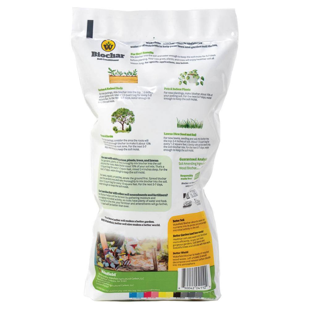 WAKEFIELD BioChar Premium Soil Amendment - 1.5 qt Bag