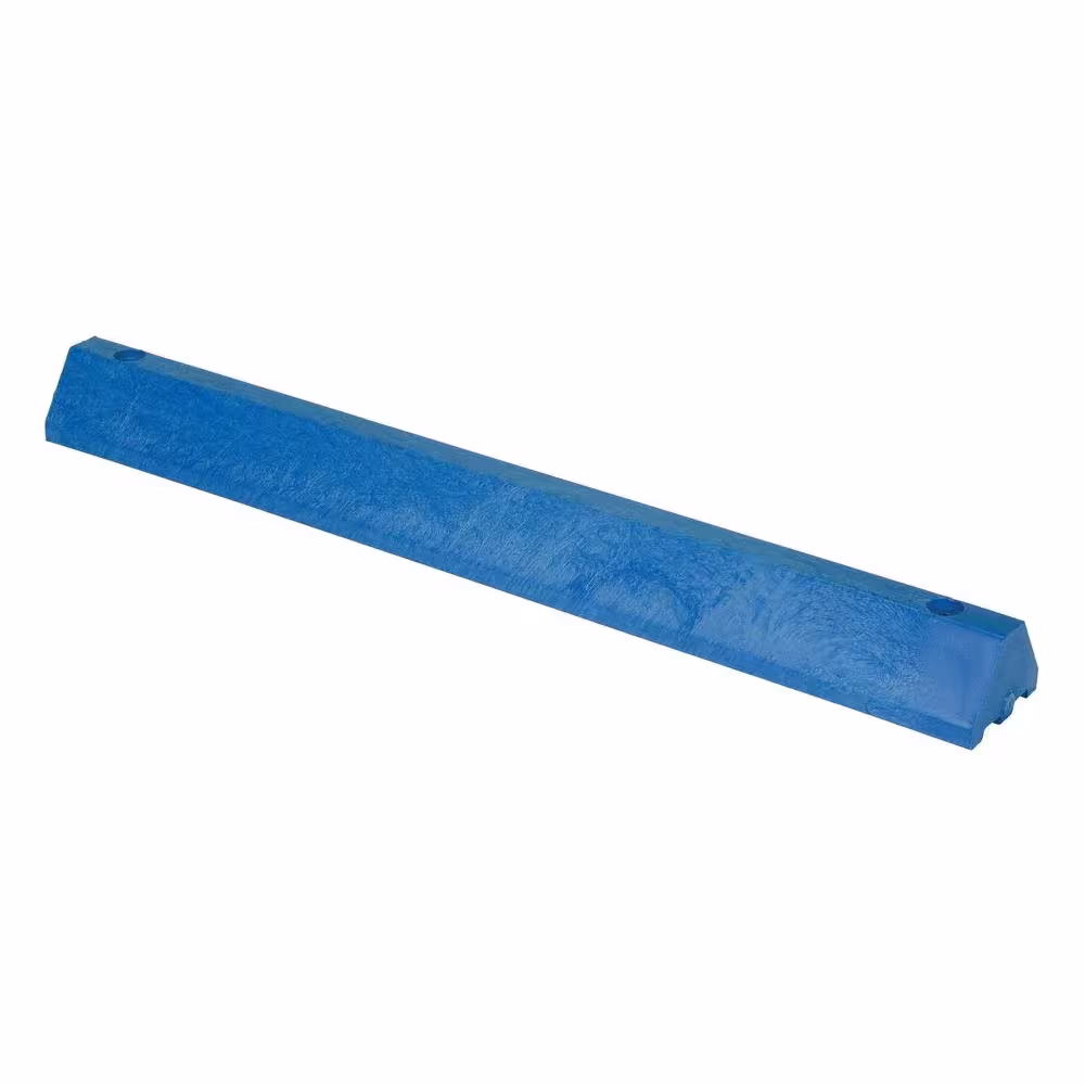Vestil Recycled 48 in. Blue Plastic Car Stop