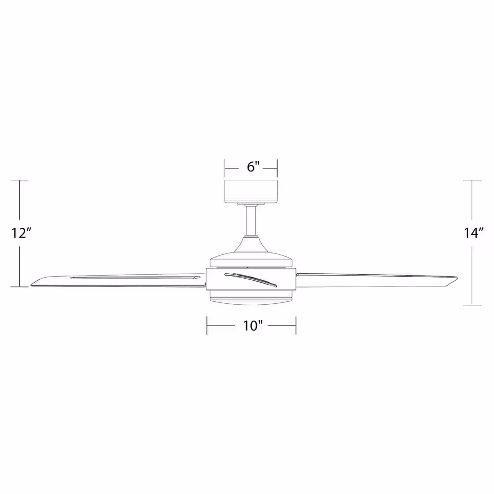 WAC Lighting Mod 54 in. 3000K Integrated LED Indoor/Outdoor Satin Brass Matte Black Ceiling Fan with Light Kit and Remote