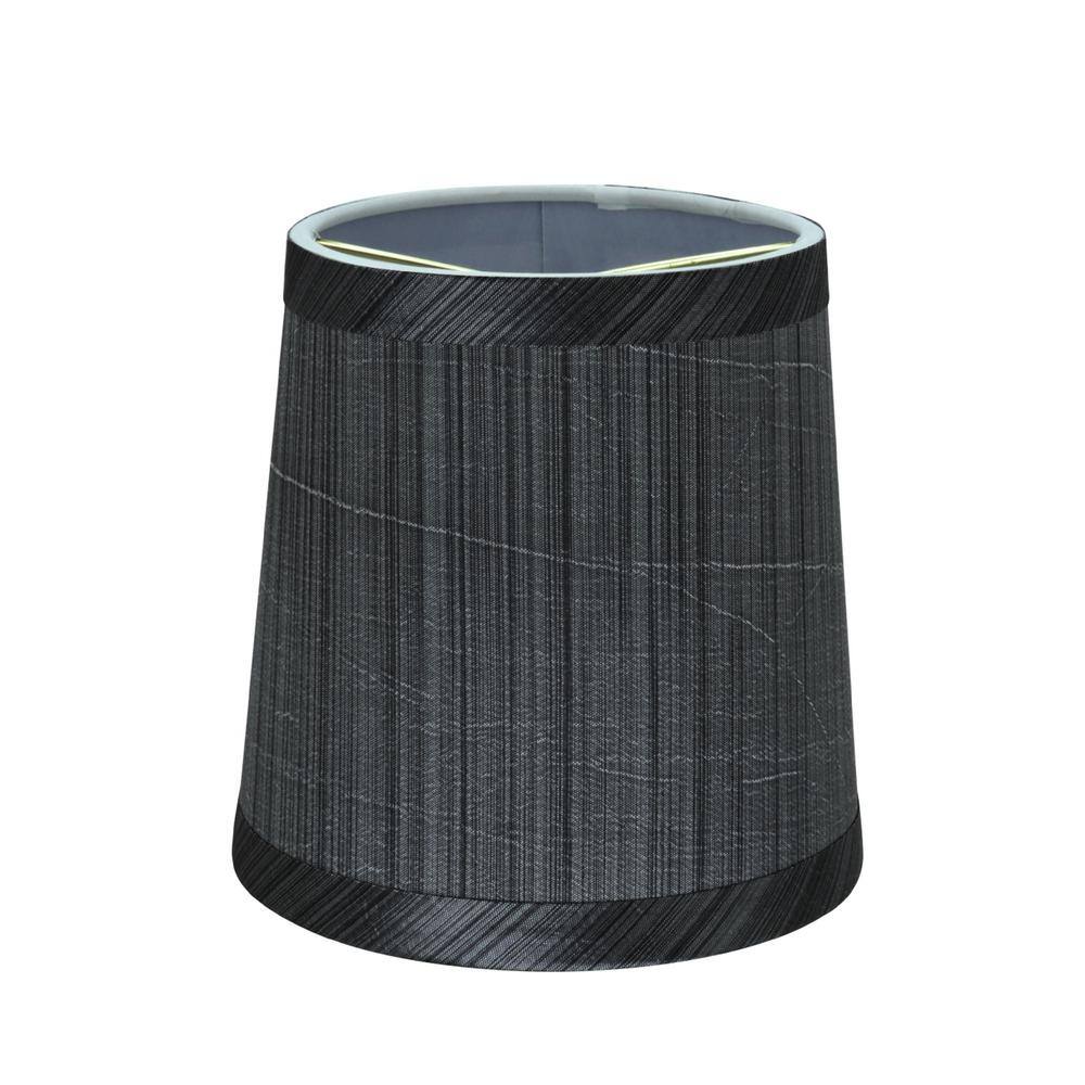 Aspen Creative Corporation 5 in. x 5 in. Grey and Black Hardback Empire Lamp Shade (9-Pack)