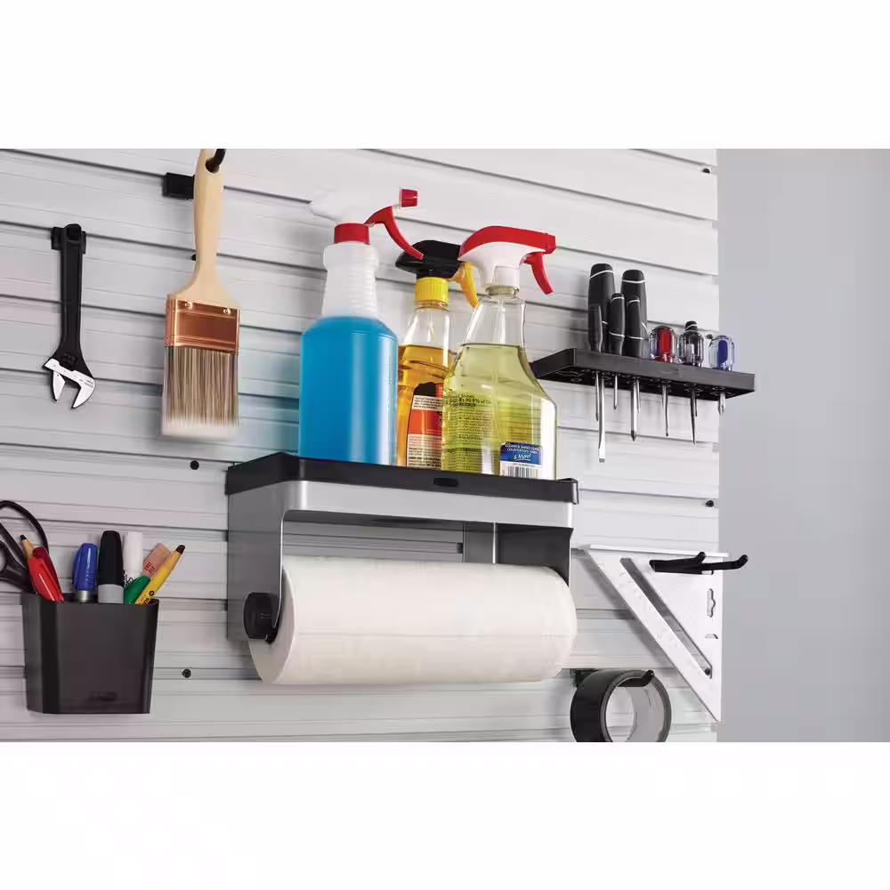 Rubbermaid FastTrack Garage Wall Storage Slat Panel System Paper Towel Holder
