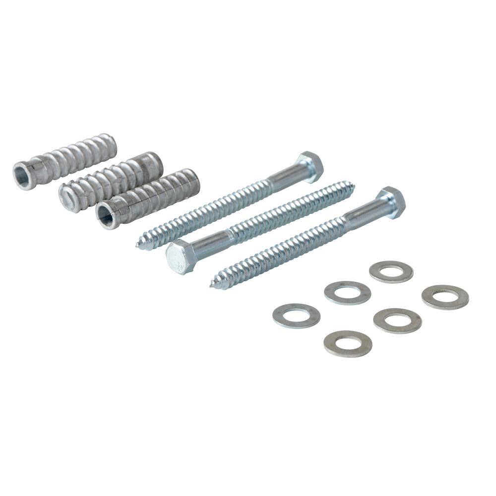 Vestil 0 .75 in. W 6.375 in. H 0 .75 in. D Silver 3 Spike Concrete Hardware Kit for Car Stop