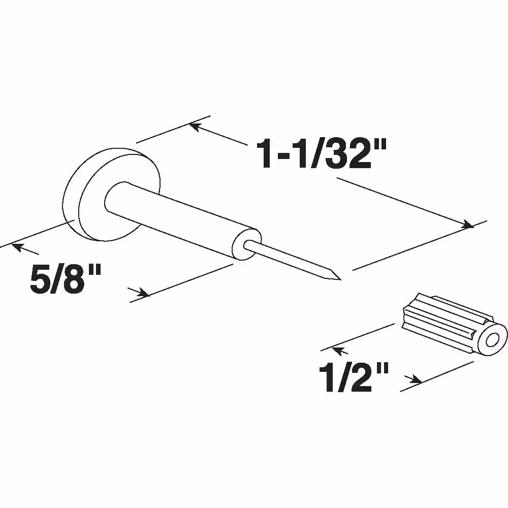 Prime-Line Window Grid Retainer Pin, Clear Plastic