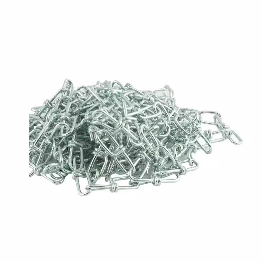 Everbilt #3 x 15 ft. Zinc Plated Steel Double Loop Chain