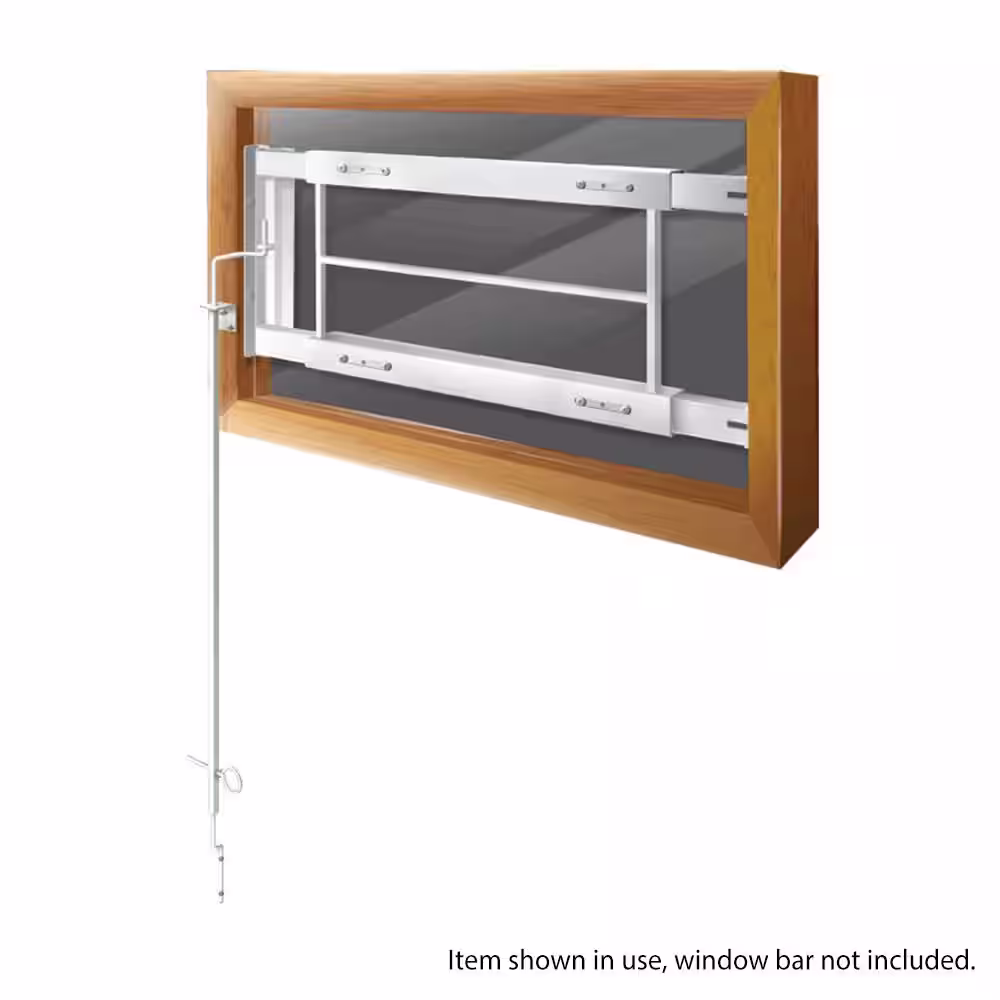Mr. Goodbar 42 in. White Keyless Quick Release System for Security Bars