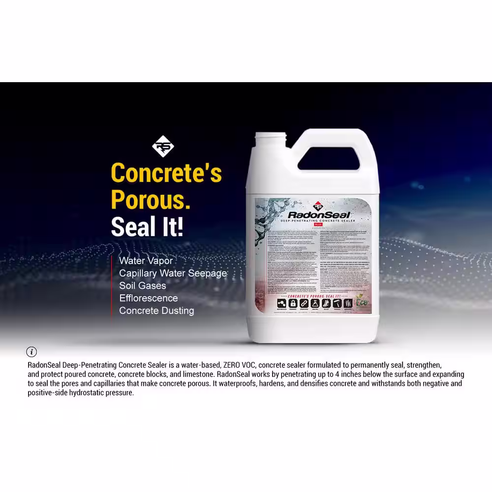 RadonSeal Plus 5 Gal. Deep Penetrating Concrete Sealer for Foundations and Basement Floors