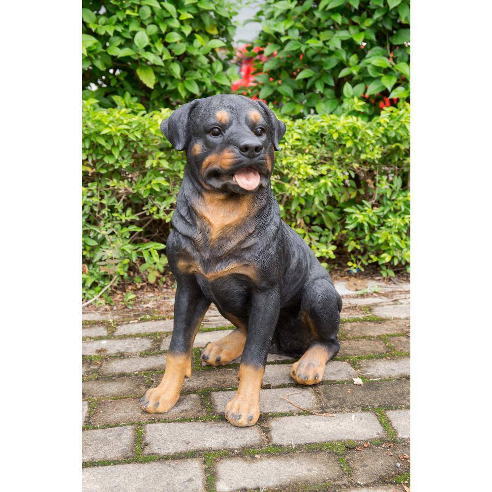 Hi-Line Gift Large Rottweiler Sitting Statue