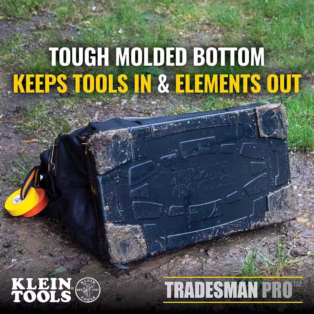 Klein Tools Tool Bag, Tradesman Pro Wide-Open Tool Bag, 42 Pockets, 16-Inch