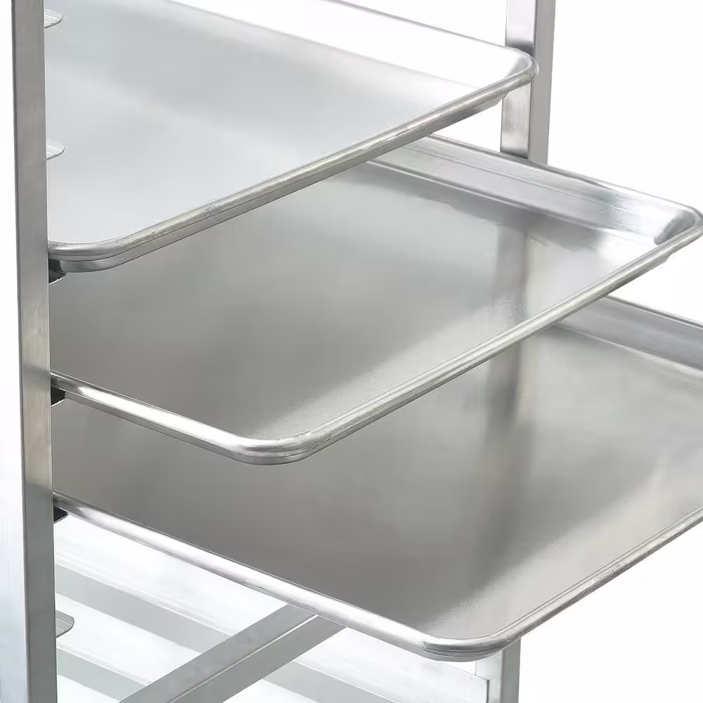 VEVOR Bun Pan Rack 10-Tier Commercial Bakery Racks with Brake Wheels 26 in. L x 20.3 in. W x 39 in. H Bread Baking Equipment