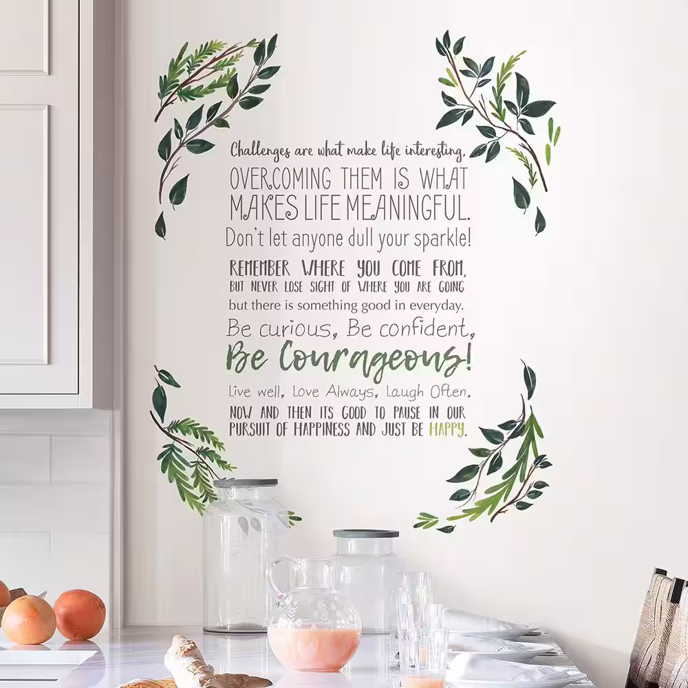 WallPops Green Just Be Happy Wall Art Kit Decal