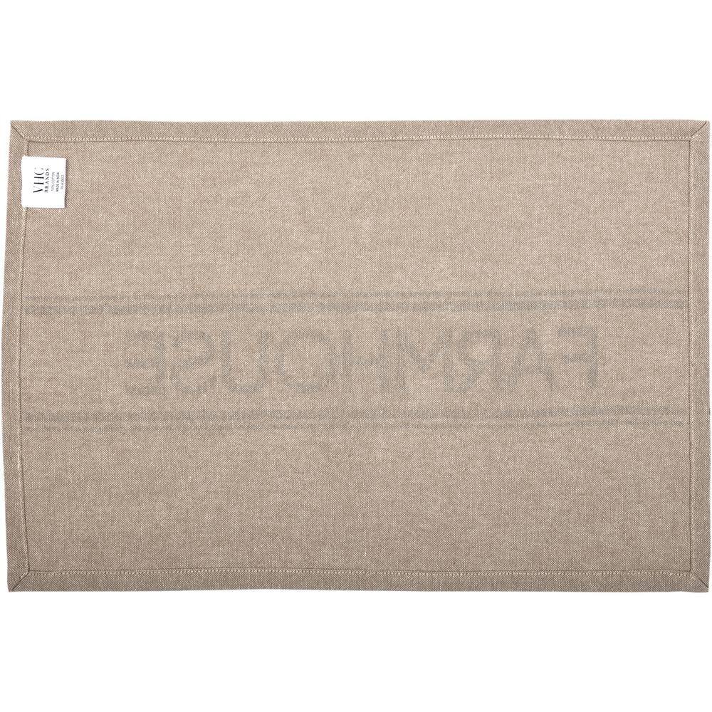 None Sawyer Mill Farmhouse 12 in. W x 18 in. L Beige/Cream Khaki Asphalt Cotton Placemat (Set of 6)