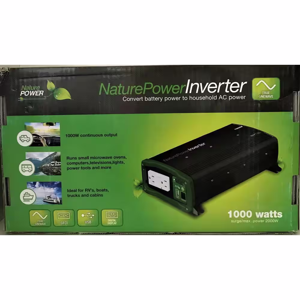NATURE POWER 1000-Watt Pure Sine Wave Inverter