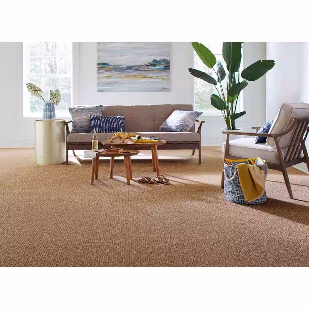 Home Decorators Collection Lanning  - Timberline - Brown 36.48 oz. Polyester Pattern Installed Carpet