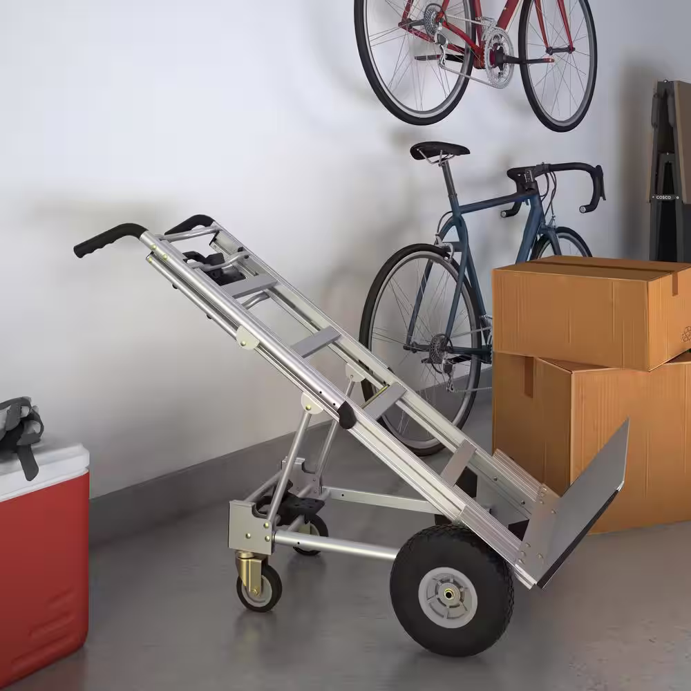 Cosco 1000 lb. 3-In-1 Aluminum Assisted Hand Truck with Flat Free Wheels