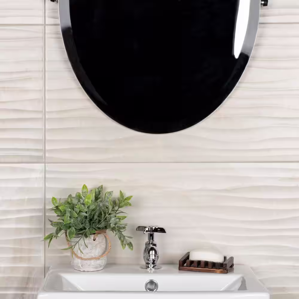 Merola Tile Deco Dubai Pearl 12-1/2 in. x 24-1/2 in. Porcelain Wall Tile (10.7 sq. ft./Case)