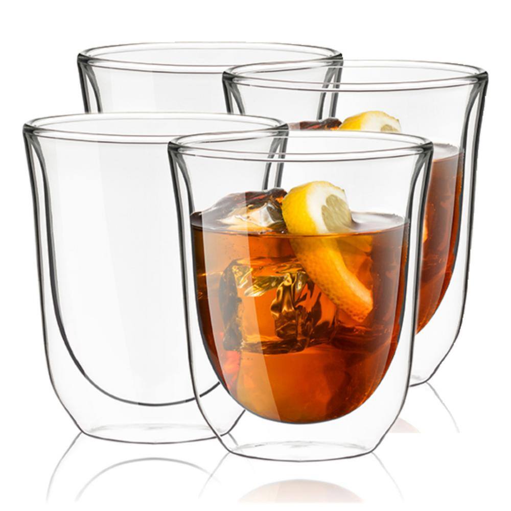 JoyJolt Levitea 8.4 oz. Double Wall Insulated Glasses (Set of 4)