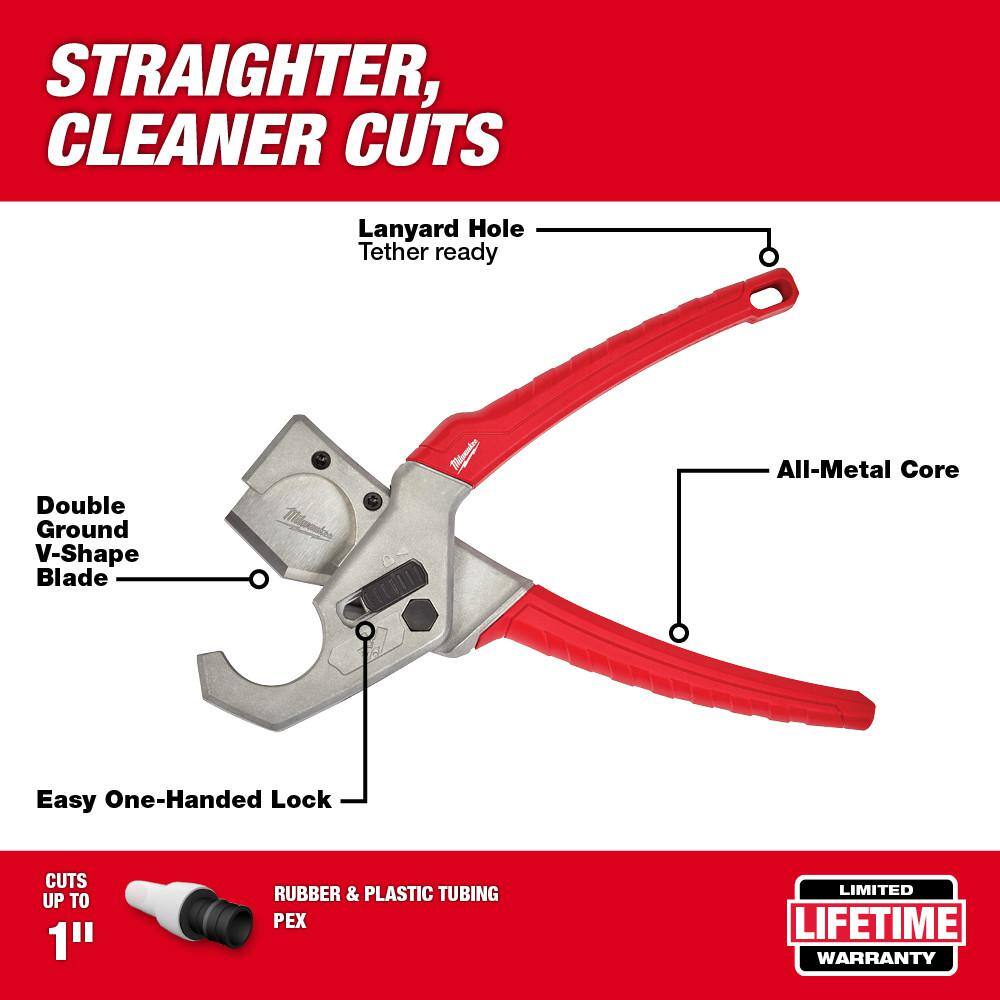 Milwaukee 1 in. PEX and Tubing Cutter, 1 in. Constant Swing Copper Tubing Cutter and 7 in. Billet Torpedo Level