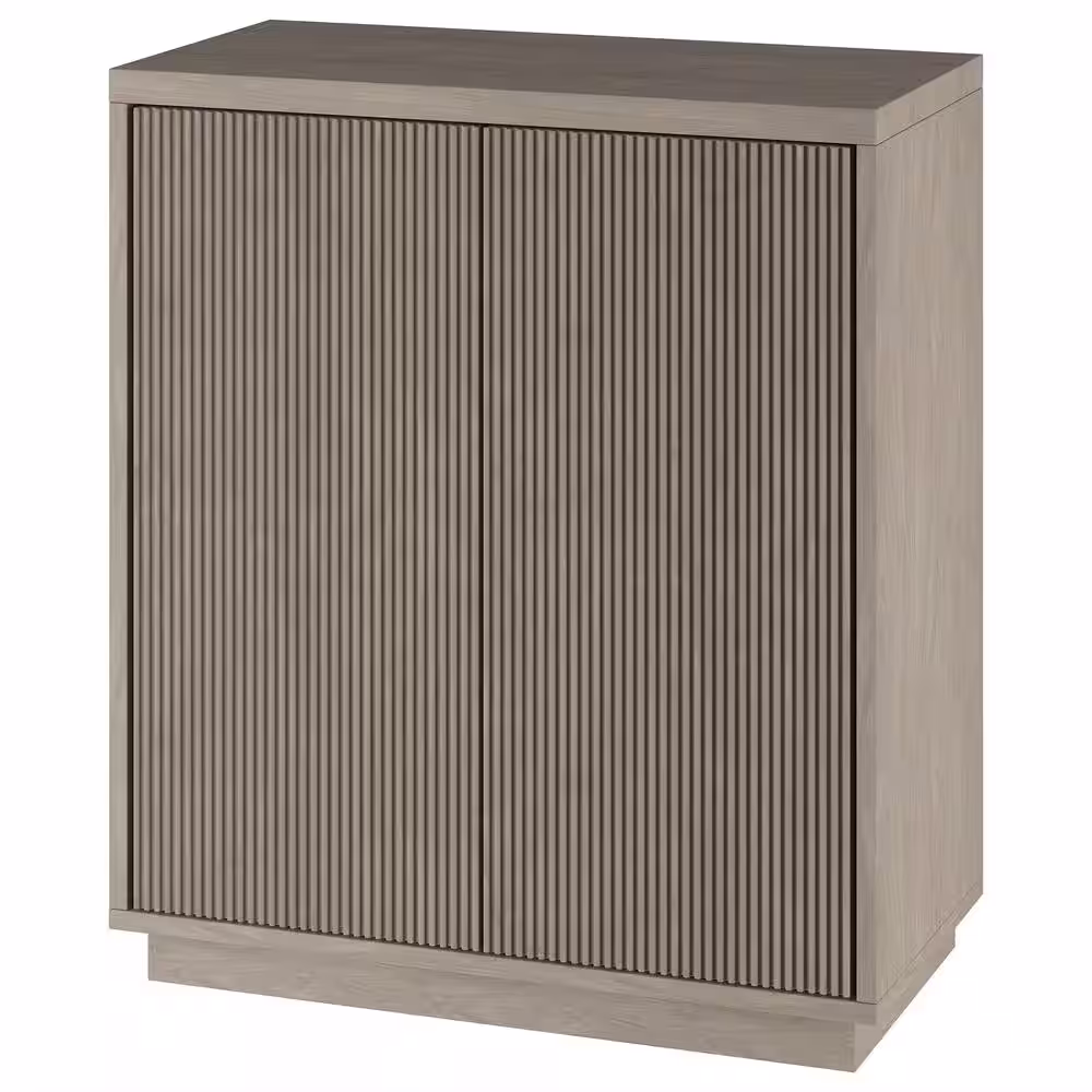 None Alston 27.75 in. Antiqued Gray Oak Rectangular Accent Cabinet